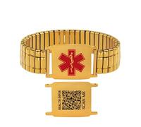 Zircobic Bracelet ID d'Urgence QR Personnalisé, Design Élégant ICE d'Alerte pour Voyage et Maladie Chronique, Essentiel en Cas d'Urgence, Usage Quotidien et Voyage