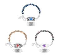 Zircobic Bracelet Médical Code QR Personnalisable - Étiquette ID Gravée Acier Inoxydable avec Texte Personnalisé, Design Léger & Étanche, Convient pour Quotidien & Sport