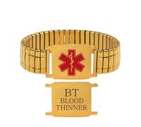 Zircobic Bracelet Médical d'Alerte, Informations d'ID Gravées pour Urgences, Bracelet Santé Élégant pour le Quotidien, Design Hypoallergénique Confortable, Idéal pour un Usage Quotidien