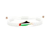 Zircobic Bracelet Pendentif Drapeau Palestinien Noir - Un Symbole de Foi, de Soutien et d'Unité, Exprimant Force et Croyance Paisible