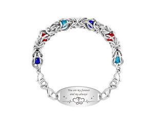Zircobic Set de Bracelets pour Couples - Gravé « Tu es mon pour toujours et mon à jamais », acier inoxydable élégant, léger et durable, adapté pour fêtes, anniversaires et usage quotidien
