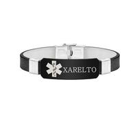 Zirconic Bracelet médical d’alerte tendance | Gravure laser personnalisée & QR code actualisable | Plaque en acier inoxydable + chaîne en plastique durable | Identification rapide d’urgencYA5667