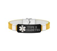Zirconic Bracelet médical d’alerte tendance | Gravure laser personnalisée & QR code actualisable | Plaque en acier inoxydable + chaîne en plastique durable | Identification rapide d’urgencYA5667