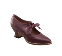 ZIRIA Escarpins rétro Mary Jane pour femme - Style vintage - À lacets - Talon bas - Chaussures Derby - Grande taille
