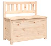 ZIRLANLV Banc de Rangement en Bois de Pin Massif avec Couvercle à Charnière de sécurité, Banc D'entrée avec Compartiments et Dossier Divisés, Coffre de Rangement Polyvalent pour (80 x 41 x 77 cm)