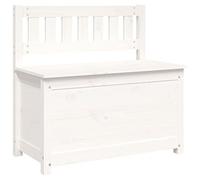 ZIRLANLV Banc de Rangement en Bois de Pin Massif avec Couvercle à Charnière de sécurité, Banc D'entrée avec Compartiments et Dossier Divisés, Coffre de Rangement Polyvalent pour (80 x 41 x 77 cm)