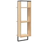 ZIRLANLV Étagère Murale Industrielle Noire avec étagères Ouvertes, Présentoir Mural avec Construction en Métal et Bois, unité de Rangement Moderne pour la Décoration et (30x25x100 cm)