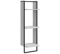 ZIRLANLV Étagère Murale Industrielle Noire avec étagères Ouvertes, Présentoir Mural avec Construction en Métal et Bois, unité de Rangement Moderne pour la Décoration et (30x25x100 cm)