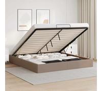 ZIRLANLV Lit Coffre Moderne avec Mécanisme de Pliage Hydraulique, Sommier à Lattes en Bois Stable sans Sommier Tapissier, Design Peu Encombrant Idéal pour Les Petites Chambres et (200 x 200 cm)