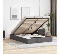 ZIRLANLV Lit Coffre Moderne avec Mécanisme de Pliage Hydraulique, Sommier à Lattes en Bois Stable sans Sommier Tapissier, Design Peu Encombrant Idéal pour Les Petites Chambres et (140 x 200 cm)