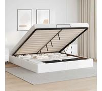 ZIRLANLV Lit Coffre Moderne avec Mécanisme de Pliage Hydraulique, Sommier à Lattes en Bois Stable sans Sommier Tapissier, Design Peu Encombrant Idéal pour Les Petites Chambres et (160 x 200 cm)