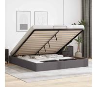 ZIRLANLV Lit Coffre Moderne avec Mécanisme de Pliage Hydraulique, Sommier à Lattes en Bois Stable sans Sommier Tapissier, Design Peu Encombrant Idéal pour Les Petites Chambres et (200 x 200 cm)