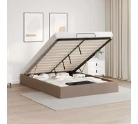 ZIRLANLV Lit Coffre Moderne avec Mécanisme de Pliage Hydraulique, Sommier à Lattes en Bois Stable sans Sommier Tapissier, Design Peu Encombrant Idéal pour Les Petites Chambres et (140 x 200 cm)