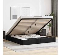 ZIRLANLV Lit Coffre Moderne avec Mécanisme de Pliage Hydraulique, Sommier à Lattes en Bois Stable sans Sommier Tapissier, Design Peu Encombrant Idéal pour Les Petites Chambres et (200 x 200 cm)