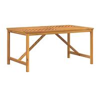 ZIRLANLV Table de Salle à Manger D'extérieur Moderne en Bois D'acacias Marron Clair, Table de Patio Carrée avec Plateau à Lattes à Chevrons, unité de Jardin élégante pour Décoration de (150 x 90 x