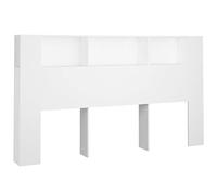 ZIRLANLV Tête de Lit Bibliothèque en Bois Moderne, unité de Rangement Ouverte avec 3 Compartiments, Dossier de Lit élégant pour la Décoration et L'organisation de la Chambre à Coucher (180cm)