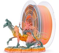 ZIRO 1.75mm Filament Multicolore pour Imprimante 3D, PLA Filament à Changement de Couleur Plus Rapide, Précision Dimensionnelle +/- 0.03mm, Bobine de 1KG, Moisson de Bonheur