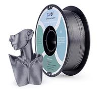 ZIRO Filament D'imprimante 3D, Pailleté PLA 1.75mm, Filament Série Diamond, Bobine PLA 1kg/2.2lb, Précision +/-0.03mm, Convient à la Plupart des Imprimantes 3D FDM, Diamant Argent Gris