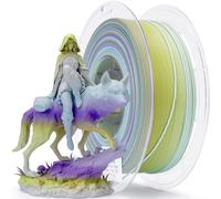 ZIRO Mat Multicolore Filament PLA 1.75mm, Matte Arc-en-ciel PLA 1kg/2.2lb | Changement de Couleur Rapide, Précision Dimensionnelle +/- 0.03mm, Chuchotement de L'aube