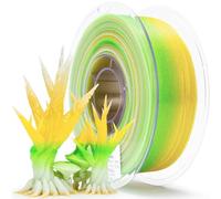 ZIRO Multicolore PLA Filament pour Imprimante 3D 1.75mm, Filament 3D Multicolore Translucide, Convient à la plupart des imprimantes 3D, Bobine de 1KG, Fleur Série-Lys Blanc