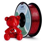 ZIRO Paillettes Filament PLA 1.75mm Filament de Imprimante 3D PLA 1.75mm Série de Couleurs étincelantes 1KG, Précision Dimensionnelle +/- 0.03mm, Rouge
