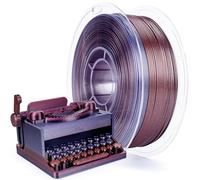 ZIRO Paillettes Multicolore Filament PLA 1.75mm, Changement de Couleur Lent Arc-en-ciel Filament pour Imprimante 3D 1kg, Précision Dimensionnelle +/-0.03mm, Éclat D'étoile