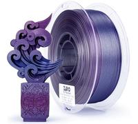 ZIRO Paillettes Multicolore Filament PLA 1.75mm, Changement de Couleur Lent Arc-en-ciel Filament pour Imprimante 3D 1kg, Précision Dimensionnelle +/-0.03mm, Étincelle Lilas
