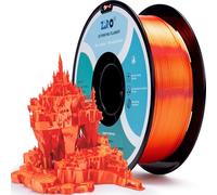 ZIRO Soie Filament PLA 1.75mm, Brillant Soie PLA Filament D'impression 3D, Bobine 1KG, Précision Dimensionnelle +/- 0.03mm, Orange