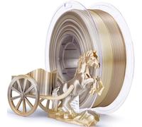 ZIRO Soie Multicolore Filament PLA 1.75mm, Soyeux Arc-en-ciel Filament pour Imprimante 3D, Précision Dimensionnelle +/- 0.03mm, Bobine de 1kg, Éclat Champagne