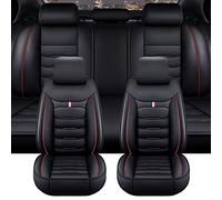 ZIROXI Ensembles De Housses De Siège Voiture pour MG ZS EV MG3 MG4 MG5 MG7 GT HS RX5 Car Seat Cover Coussins sur Mesure Ensemble Complet Protection Accessoires,BlackRed