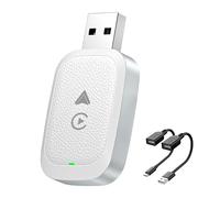 ZIRTUS Adaptateur CarPlay sans Fil pour Jaguar F-Type XE XF E-Pace I-Pace F-Pace, Dongle USB CarPlay sans Fil Plug & Play, Convertir Carplay Filaire en Carplay sans Fil, Mini et Stable, B White