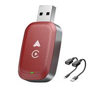 ZIRTUS Adaptateur CarPlay sans Fil pour McLaren 570S 720S GT Artura Sabre, Dongle USB CarPlay sans Fil Plug & Play, Convertir Carplay Filaire en Carplay sans Fil, Mini et Stable, C Red