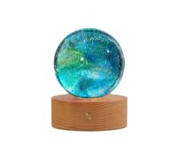 ZIRYXQ Boule de cristal glacée - 7 couleurs - 40 mm - Boules de chakra avec base en bois LED - Boules de guérison en verre - Cadeau d'anniversaire créatif - Décoration - Boule de cristal - Veilleuse