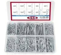 ZISEcoc Assortiment de goupilles fendues en acier inoxydable 558, 304 pièces, avec boîte de rangement for épingles d'attelage, épingles à cheveux et Applications de fixation