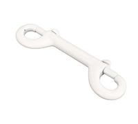 Zisemeil 115 mm - Double boulon - Crochet à cliquet - En acier inoxydable 316 - Actuateur à double extrémité - Boulons à ressort BCD Safety Scuba - Accessoires (blanc)