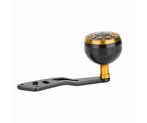Zisemeil Bouton de Poignée de Moulinet de Pêche, Remplacement en Métal Durable, Parfait pour Les Moulinets de Marque A/D/S, Longueur 109 Mm, Disponible en Noir + Or, Noir + Bleu, + Rouge (Bras