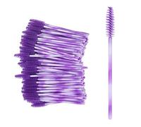 Zisemeil Brosse à Cils Portable et, Outil de Maquillage Jetable pour un Maquillage Délicat, 200 Pièces (Violet foncé)