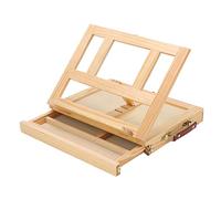 Zisemeil Chevalet de Table Réglable Multi-usages en Bois de Pin, Support de Peinture Léger et Pliable pour Artistes
