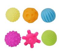Zisemeil Ensemble de balles sensorielles structurées, variante élastique | Matériau doux, différentes formes, favorise les capacités tactiles, améliore la prise en main, stimulation ludique