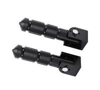 Zisemeil Lot de 2 pédales en aluminium pour voiture électrique - 8 mm - Béquille pliante universelle à 90 degrés - Noir