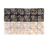 Zisemeil Lot de 24 compteurs de dés en marbre acrylique durable pour jeux de société et réunions de famille