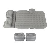 Zisemeil Matelas gonflable de voiture, en PVC souple, floqué, lit portable pour voyage, camping, pompe à air 12 V, gris, 1 unité