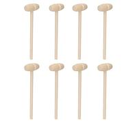 Zisemeil Mini Marteau en Bois pour Enfants, Jouets pour Briser Le Cœur en Chocolat, Maillet de Homard en Crabe de Bouleau, 30 Pièces