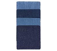 Zisemeil Patchs de Réparation en Denim Durables, 16 Pièces, pour Vêtements et Pantalons, Patchs Brodés en Denim Découpables pour Bricolage et Couture