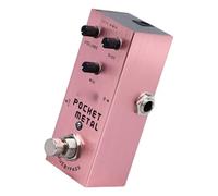 Zisemeil Pédale d'effet Sonore de Guitare électrique, Métal, Réglage du Timbre, Mini Pédale d'effet de Guitare électrique, Simple, Améliore la Plénitude, Son Unique, Durable pour Jouer (AN-04 Rose)