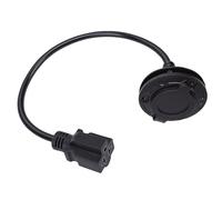 Zisemeil Prise D'entrée d'alimentation de Quai pour Camping-Car, 20 A, 14 AWG, Adaptateur de Lame en T, Prise NEMA 5 en 1, Compatible avec Cordon de 40,6 Cm, Port CA étanche pour