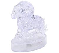 Zisemeil Puzzle en cristal à faire soi-même avec lumière LED, décoration colorée et éducative pour la maison et le bureau, 6 pièces en plastique GPPS de qualité supérieure (bélier)