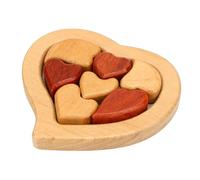 Zisemeil Puzzle en Forme de Cœur en Bois, Décoration de Maison Romantique pour les Couples avec un Motif de Cœur Magnifiquement sculpté, Cadeau D'anniversaire en Chêne Durable pour,