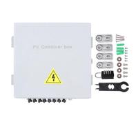 Zisemeil PV Combiner Box 8 cordes Solaire DC Contrat avec fusibles de courant évalués 10 A pour le système d'alimentation solaire pour réseaux hors réseau 80 A