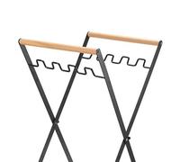 Zisemeil Support de sac poubelle pliable, support de sac poubelle robuste avec cadre en fer pour activités de plein air, portable et pliable, 1 unité